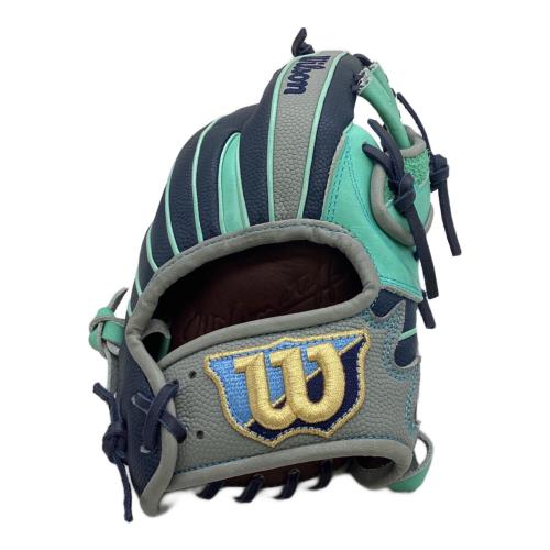 Wilson (ウィルソン) Wannabe Hero DUAL 硬式グローブ オーダーグローブ ウィルソンベア @ 約28.5cm ミントグリーン