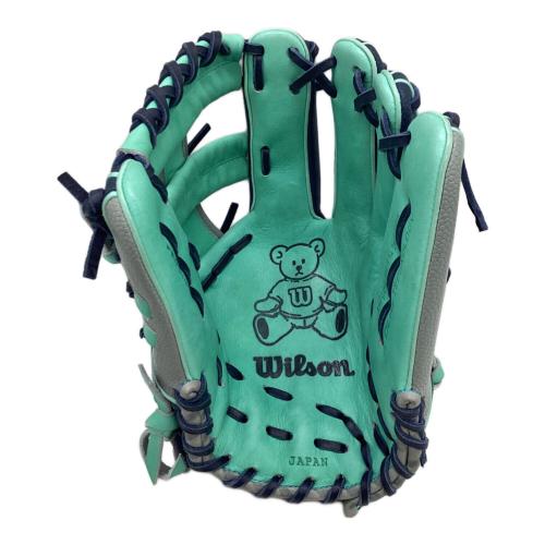 Wilson (ウィルソン) Wannabe Hero DUAL 硬式グローブ オーダーグローブ ウィルソンベア @ 約28.5cm ミントグリーン
