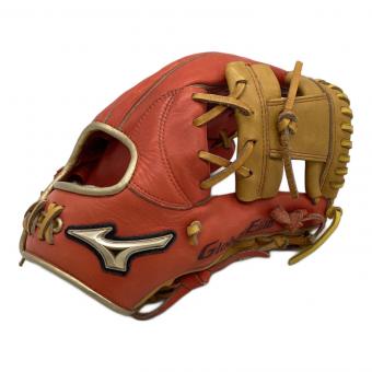 MIZUNO (ミズノ) GLOBAL ELITE 硬式グローブ ※土手紐無 約28㎝ オレンジxイエロー