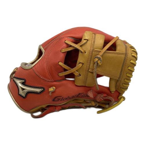 MIZUNO (ミズノ) GLOBAL ELITE 硬式グローブ ※土手紐無 約28㎝ オレンジxイエロー