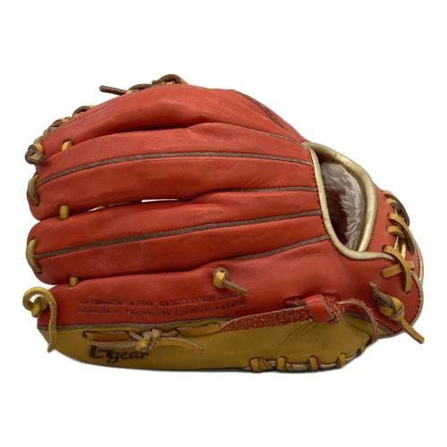 MIZUNO (ミズノ) GLOBAL ELITE 硬式グローブ ※土手紐無 約28㎝ オレンジxイエロー