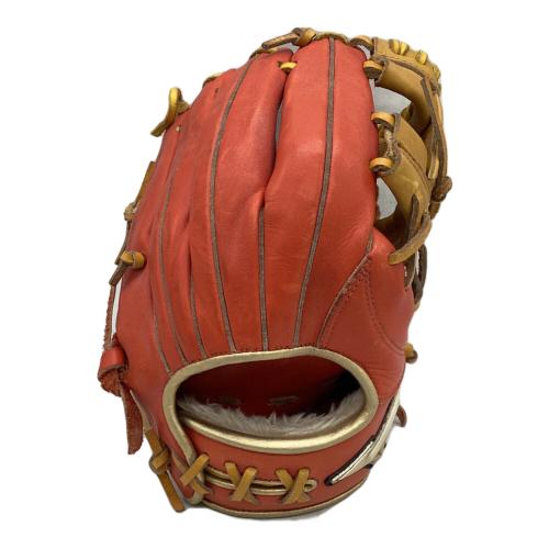 MIZUNO (ミズノ) GLOBAL ELITE 硬式グローブ ※土手紐無 約28㎝ オレンジxイエロー