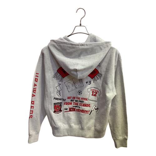 浦和レッズ (ウラワレッズ) サッカーウェア(トップス) ジップフーディ ユニセックス SIZE S グレー