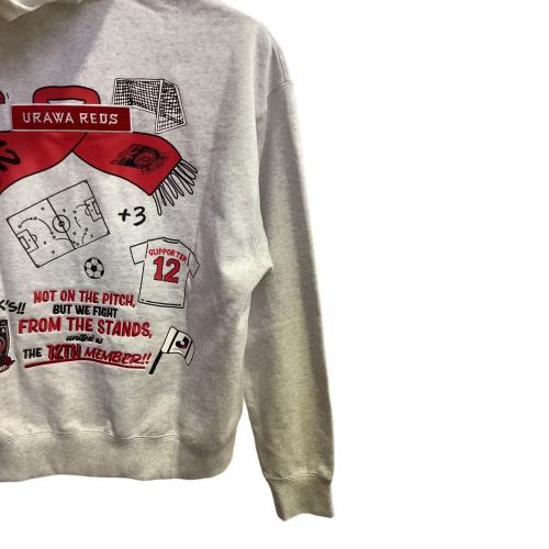 浦和レッズ (ウラワレッズ) サッカーウェア(トップス) ジップフーディ ユニセックス SIZE S グレー
