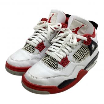 NIKE (ナイキ) Nike Air Jordan 4 Retro OG "Fire Red" (2020) スポーツシューズ DC7770-160 メンズ SIZE 25.5cm ホワイト