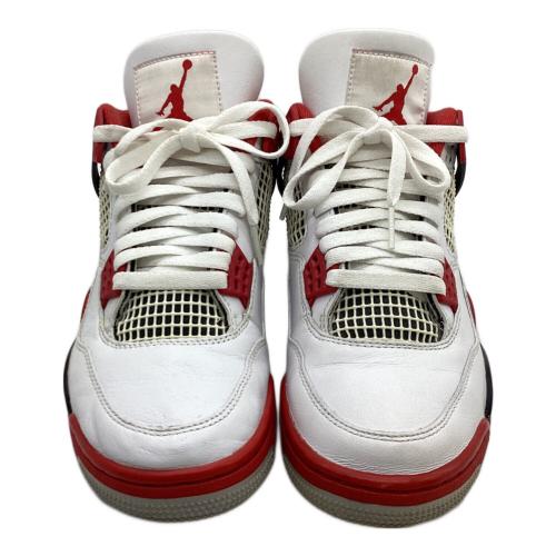 NIKE (ナイキ) Nike Air Jordan 4 Retro OG "Fire Red" (2020) スポーツシューズ DC7770-160 メンズ SIZE 25.5cm ホワイト