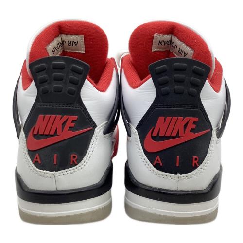 NIKE (ナイキ) Nike Air Jordan 4 Retro OG "Fire Red" (2020) スポーツシューズ DC7770-160 メンズ SIZE 25.5cm ホワイト
