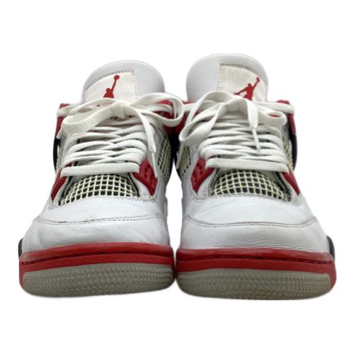 NIKE (ナイキ) Nike Air Jordan 4 Retro OG "Fire Red" (2020) スポーツシューズ DC7770-160 メンズ SIZE 25.5cm ホワイト