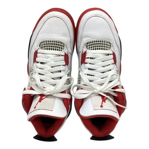 NIKE (ナイキ) Nike Air Jordan 4 Retro OG "Fire Red" (2020) スポーツシューズ DC7770-160 メンズ SIZE 25.5cm ホワイト