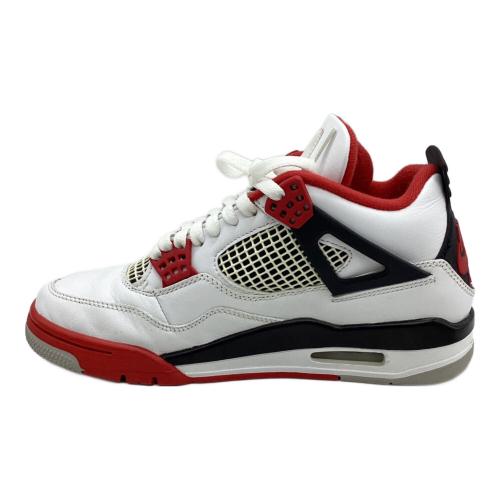 NIKE (ナイキ) Nike Air Jordan 4 Retro OG "Fire Red" (2020) スポーツシューズ DC7770-160 メンズ SIZE 25.5cm ホワイト