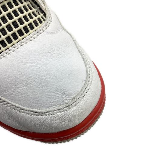 NIKE (ナイキ) Nike Air Jordan 4 Retro OG "Fire Red" (2020) スポーツシューズ DC7770-160 メンズ SIZE 25.5cm ホワイト
