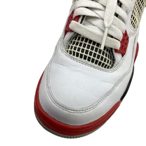 NIKE (ナイキ) Nike Air Jordan 4 Retro OG "Fire Red" (2020) スポーツシューズ DC7770-160 メンズ SIZE 25.5cm ホワイト