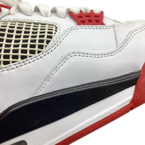 NIKE (ナイキ) Nike Air Jordan 4 Retro OG "Fire Red" (2020) スポーツシューズ DC7770-160 メンズ SIZE 25.5cm ホワイト