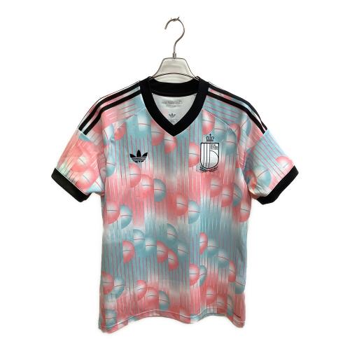 ベルギー代表 (ベルギーダイヒョウ) サッカーユニフォーム JM8386 2026シーズン・アウェイ 2XL ピンク×スカイブルー