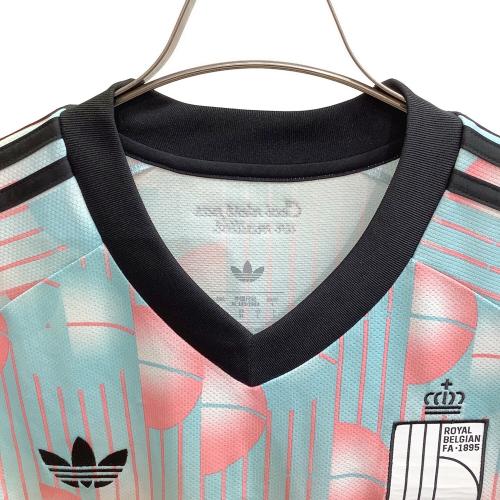 ベルギー代表 (ベルギーダイヒョウ) サッカーユニフォーム JM8386 2026シーズン・アウェイ 2XL ピンク×スカイブルー