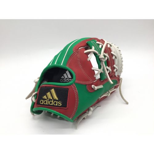 adidas (アディダス) 軟式グローブ グリーン×レッド オールラウンド用 ITV42