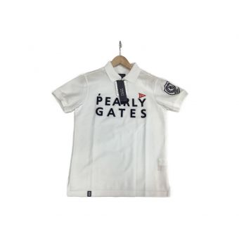 PEARLY GATES (パーリーゲイツ) ゴルフウェア(トップス) メンズ SIZE M(4) ホワイト 半袖ポロ 053-9260651