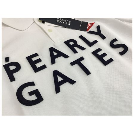 PEARLY GATES (パーリーゲイツ) ゴルフウェア(トップス) メンズ SIZE M(4) ホワイト 半袖ポロ 053-9260651
