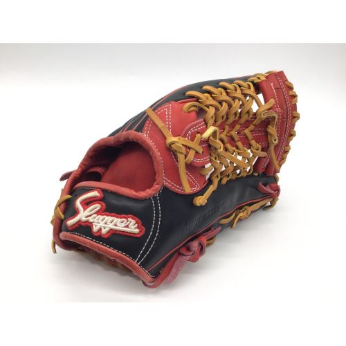 久保田スラッガー (クボタスラッガー) 軟式グローブ ブラック×レッド Aggressive 収納ケース付 外野手用
