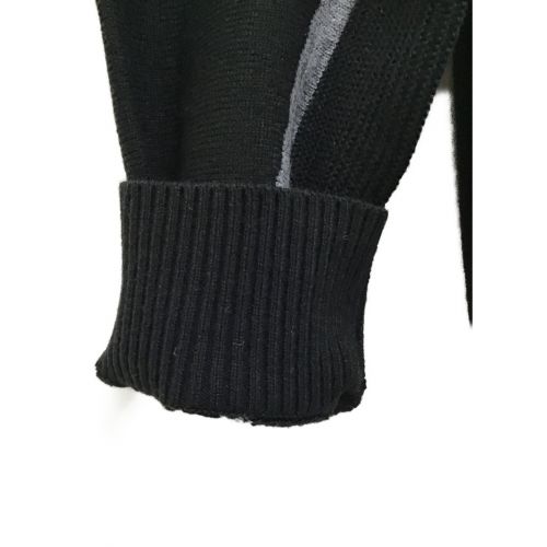 NEW BALANCE (ニューバランス) ゴルフウェア(トップス) メンズ SIZE 4 ブラック×グレー ハイブリットニット プルオーバーフーディー