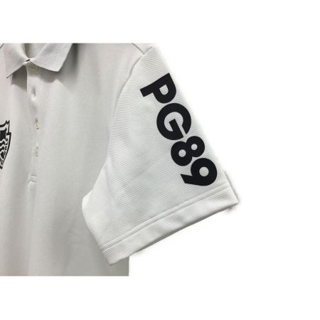 PEARLY GATES (パーリーゲイツ) ゴルフウェア(トップス) メンズ SIZE L ホワイト 053－1160501 ディライト鹿の子半袖ポロシャツ