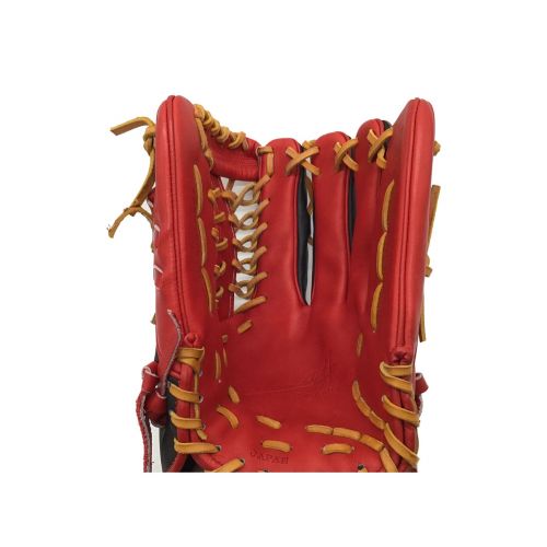 Wilson (ウィルソン) 軟式グローブ レッド×ブラック 収納袋付 プロストックレザー Wilson Staff Dual 外野用