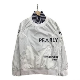 PEARLY GATES (パーリーゲイツ) ゴルフウェア(トップス) レディース SIZE S ネイビー×ホワイト タフレックス サーモトロンストレッチ ミニリップブルゾン 2枚セット 055-2121102