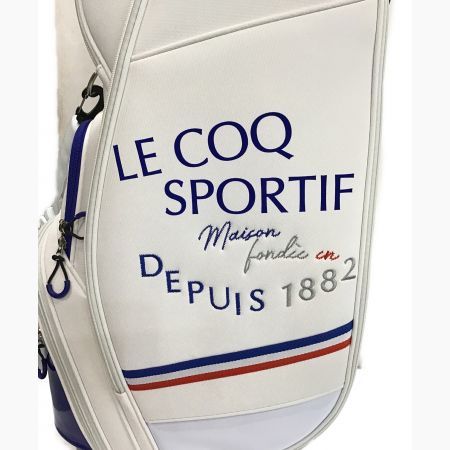 le coq sportif (ルコックスポルティフ) キャディバッグ ホワイトブルー QQCUJJ01 8.5型キャディバッグ