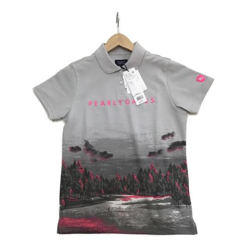 PEARLY GATES (パーリーゲイツ) ゴルフウェア(トップス) レディース SIZE M グレー ポロシャツ 055-2260910