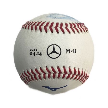 MIZUNO (ミズノ) 硬式球 ホワイト 2023年4月14日 ZOZOマリン 千葉ロッテマリーンズ×オリックスバファローズ @ NPB公式試合球  プロ仕様モデル