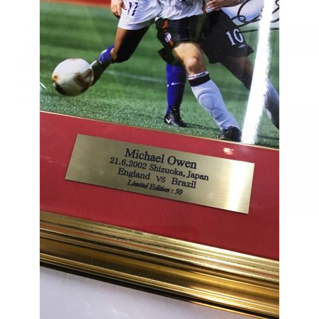額縁ポスター サッカー イングランド マイケルオーウェン 2002ワールドカップ