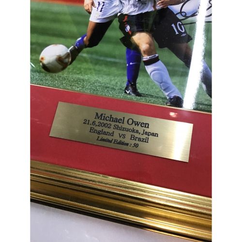 W杯イングランド代表　マイケルオーウェン直筆サイン入りユニフォーム　証明書付属