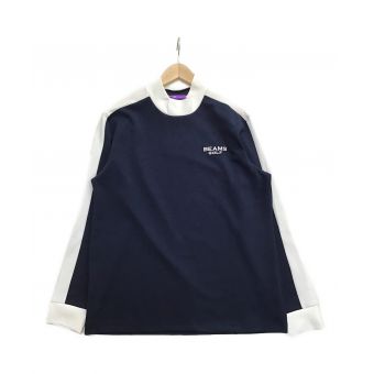 BEAMS GOLF (ビームスゴルフ) 変形へリンボーン ジャカード モックネックシャツ ネイビー アウター 18F-PM453