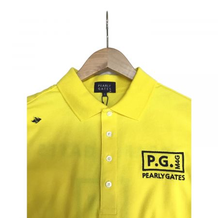 PEARLY GATES (パーリーゲイツ) ゴルフウェア(トップス) メンズ SIZE L イエロー 23年モデル ポロシャツ 053-3160301