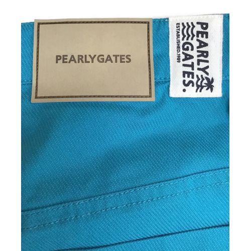 PEARLY GATES (パーリーゲイツ) ゴルフウェア(パンツ) メンズ SIZE M グリーン 変形ドビーカルゼストレッチ 5ポケットショートパンツ  2023モデル /// ハーフパンツ 053-3132501