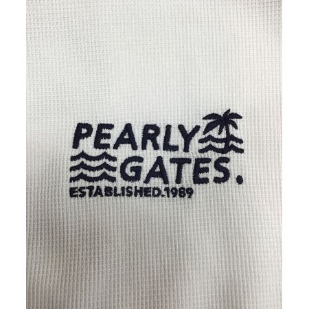 PEARLY GATES (パーリーゲイツ) ゴルフウェア(トップス) メンズ SIZE M ホワイト Wフェースカノコ /// ポロシャツ 053-3160515