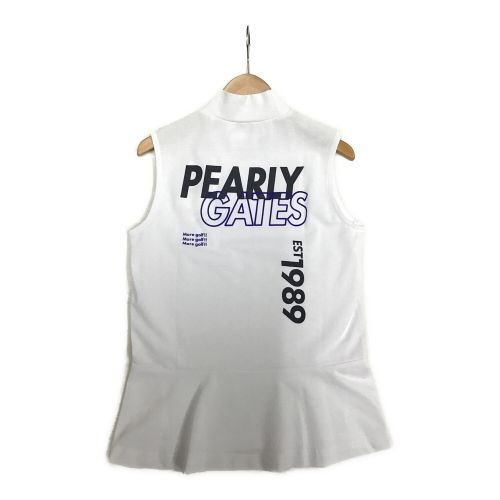 PEARLY GATES (パーリーゲイツ) ゴルフウェア(トップス) レディース SIZE S ホワイト ノースリーブ  055-1267602｜トレファクONLINE