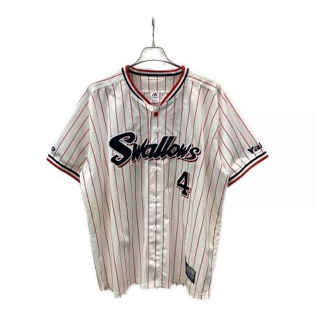 東京ヤクルトスワローズ (トウキョウヤクルトスワローズ) 応援グッズ SIZE XL ホワイト×レッド 2022年優勝ワッペン付ユニフォーム  ※サイン証明無 ユニフォーム 【4】丸山 和郁｜トレファクONLINE