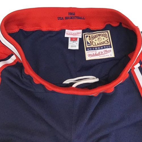 MITCHELL & NESS (ミッチェルアンドネス) ジャージボトム メンズ SIZE XL レッド×ネイビー USA Dream teamゲームパンツ ハーフパンツ ASHRCP18002-USA