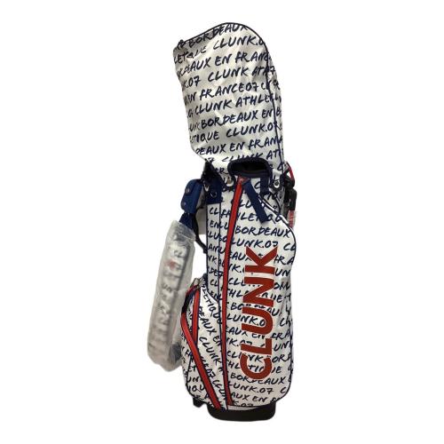 CLUNK キャディバッグ ホワイト CL5PNC01 BRUSHスタンドCB9.5型