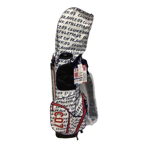 CLUNK キャディバッグ ホワイト CL5PNC01 BRUSHスタンドCB9.5型