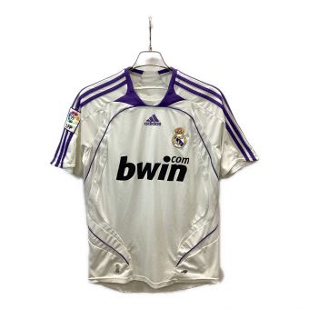 レアル・マドリード サッカーユニフォーム メンズ SIZE M ホワイト 2007-2008ホームレプリカユニフォーム 優勝記念ユニフォーム