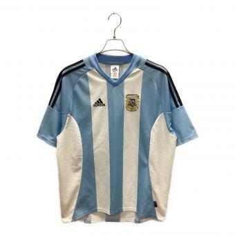 アルゼンチン代表 (アルゼンチンダイヒョウ) サッカーユニフォーム 2002年 メンズ SIZE 2XO ホワイト×スカイブルー