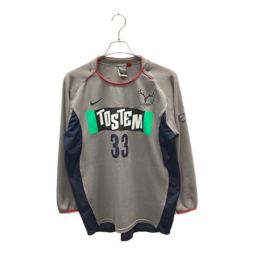 鹿島アントラーズ (カシマアントラーズ) 選手支給 長袖トレーニングジャージ サッカーウェア 【33】 メンズ SIZE XL グレー