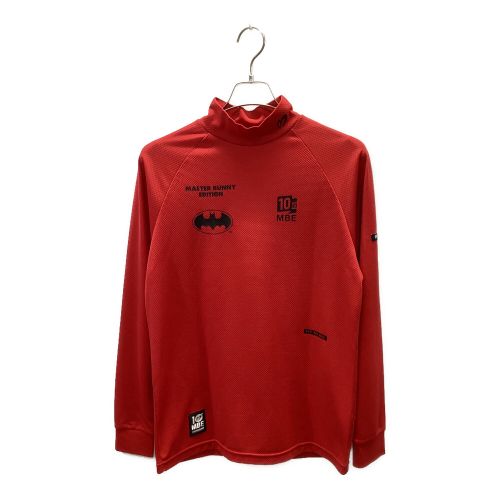 MASTER BUNNY EDITION (マスターバニーエディション) ゴルフウェア(トップス) メンズ SIZE M レッド 10周年 バッドマン BATTMAN モックネックシャツ 753-0266931