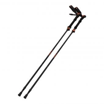 UNION (ユニオン) トレッキングポール 110-135cm ブラック アルミニウムツーリングポール EXA0004