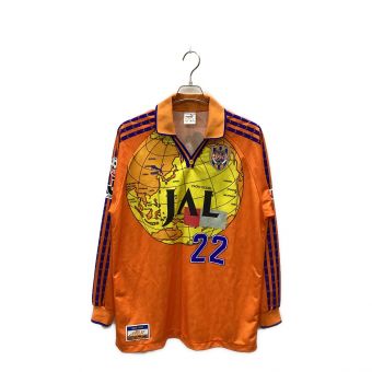 清水エスパルス (シミズエスパルス) サッカーユニフォーム メンズ SIZE XO オレンジ 1997-1998 【22】小林久晃 選手支給 2002年W杯招致ワッペン付