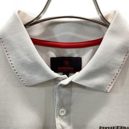 BRIEFING ポロシャツ Lサイズ ホワイト BRIEFING (ブリーフィング) ゴルフウェア(トップス) メンズ SIZE L