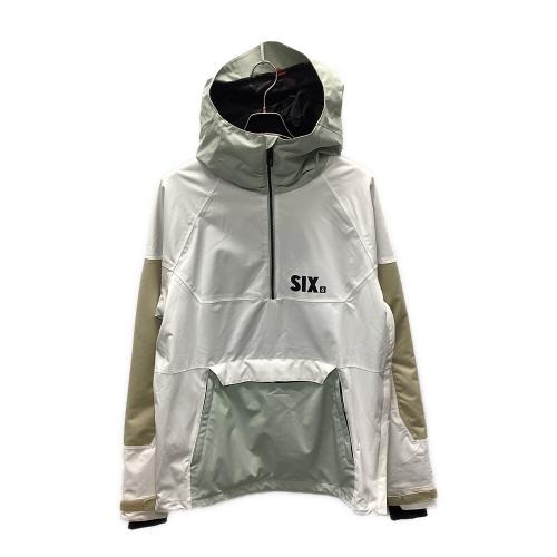 686 (シックスエイトシックス) SIX ICEBERG Shell Anorak スノーボードウェア(ジャケット) メンズ SIZE M ホワイト×ベージュ