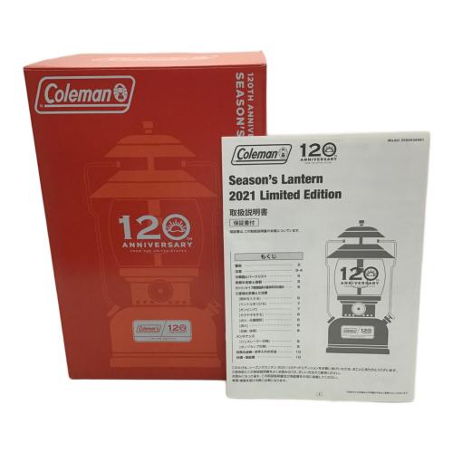 Coleman (コールマン) ガソリンランタン 120周年モデル 2000036981 200B 2020年12月製 シーズンズランタン2021